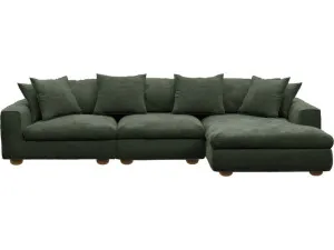 Tully Muse Forest Chaise Sofa Right Facing - 3 Seater by James Lane, a Sofas for sale on Style Sourcebook