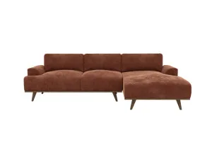 Dane Muse Rust Chaise Sofa Right Facing - 3 Seater by James Lane, a Sofas for sale on Style Sourcebook