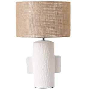 Pandora Table Lamp White Natural by James Lane, a Lighting for sale on Style Sourcebook