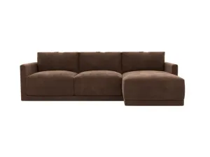 Haven Muse Chocolate Chaise Sofa Right Facing - 3 Seater by James Lane, a Sofas for sale on Style Sourcebook