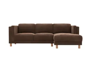 Hayes Muse Chocolate Chaise Sofa Right Facing - 3 Seater by James Lane, a Sofas for sale on Style Sourcebook
