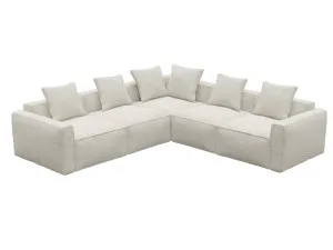 Riley Apt Boucle Ivory Corner Sofa - 5 Seater by James Lane, a Sofas for sale on Style Sourcebook