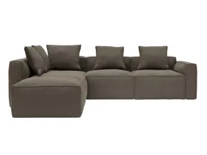Riley Apt Muse Mink Modular Sofa LAF Terminal - 5 Seater by James Lane, a Sofas for sale on Style Sourcebook