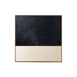 Curve 1 Framed Painting Black - 94cm x 94cm by Middle of Nowhere, a Artwork & Wall Decor for sale on Style Sourcebook