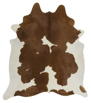 Premium Brazilian Cowhide Brown White 200 x 150cm by Unitex, a Contemporary Rugs for sale on Style Sourcebook