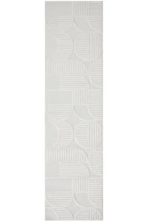 Lotus Leo Floor Rug White 500 x 80cm by Unitex, a Contemporary Rugs for sale on Style Sourcebook