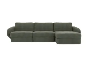 Esme Tribute Dark Jade Chaise Sofa Right Facing - 3 Seater by James Lane, a Sofas for sale on Style Sourcebook