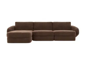 Esme Muse Chocolate Chaise Sofa Left Facing - 3 Seater by James Lane, a Sofas for sale on Style Sourcebook