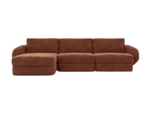 Esme Muse Rust Chaise Sofa Left Facing - 3 Seater by James Lane, a Sofas for sale on Style Sourcebook