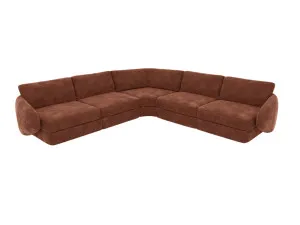 Esme Muse Rust Corner Sofa - 5 Seater by James Lane, a Sofas for sale on Style Sourcebook