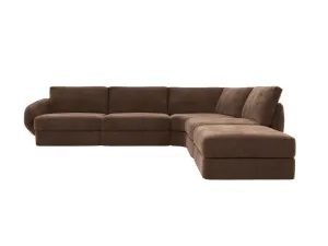 Esme Muse Chocolate Modular Sofa RAF Terminal - 5 Seater by James Lane, a Sofas for sale on Style Sourcebook