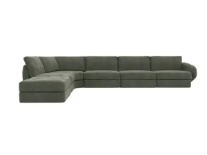 Esme Tribute Dark Jade Modular Sofa LAF Terminal - 6 Seater by James Lane, a Sofas for sale on Style Sourcebook