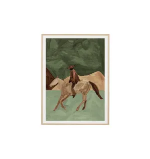 Lone Rider Natural Veneer  Framed Print by James Lane, a Artwork & Wall Decor for sale on Style Sourcebook