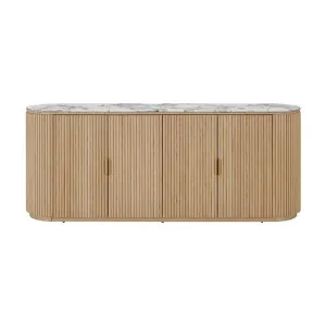 Ares Buffet Violetta Marble & Natural Ash Wood by James Lane, a Sideboards, Buffets & Trolleys for sale on Style Sourcebook