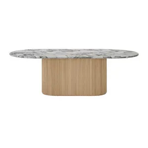 Ares Dining Table Violetta Marble & Natural Ash Wood - 210 cm by James Lane, a Dining Tables for sale on Style Sourcebook