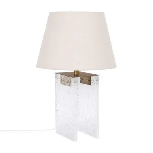 Elara Glass & Metal Antique Bronze Table Lamp by James Lane, a Lighting for sale on Style Sourcebook