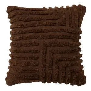 Gallina Cushion Chocolate Cotton - 50 x 50cm by James Lane, a Cushions, Decorative Pillows for sale on Style Sourcebook
