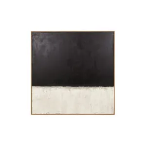 Adrift 2 Framed Painting Natural & Coal - 124cm x 124cm by Middle of Nowhere, a Artwork & Wall Decor for sale on Style Sourcebook
