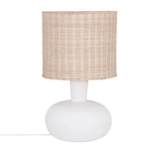 Sedona Table Lamp Ceramic & Rattan by James Lane, a Lighting for sale on Style Sourcebook