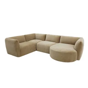 Dillon Muse Soft Brown Corner Modular Sofa with Chaise RAF - 4 Seater by James Lane, a Sofas for sale on Style Sourcebook