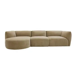Dillon Muse Soft Brown Chaise Sofa Left Facing - 3 Seater by James Lane, a Sofas for sale on Style Sourcebook