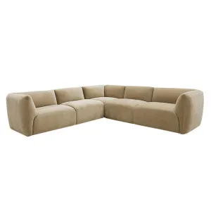 Dillon Muse Soft Brown Corner Sofa - 5 Seater by James Lane, a Sofas for sale on Style Sourcebook