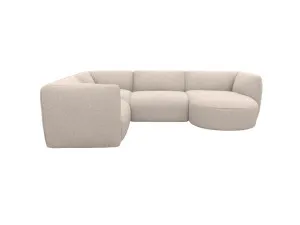 Dillon Boucle Pumice Corner Modular Sofa with Chaise RAF - 4 Seater by James Lane, a Sofas for sale on Style Sourcebook