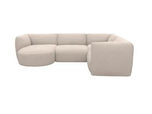 Dillon Boucle Pumice Corner Modular Sofa with Chaise LAF - 4 Seater by James Lane, a Sofas for sale on Style Sourcebook