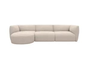 Dillon Boucle Pumice Chaise Sofa Left Facing - 3 Seater by James Lane, a Sofas for sale on Style Sourcebook