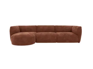 Dillon Muse Rust Chaise Sofa Left Facing - 3 Seater by James Lane, a Sofas for sale on Style Sourcebook