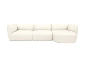 Dillon Boucle Ivory Chaise Sofa Right Facing - 3 Seater by James Lane, a Sofas for sale on Style Sourcebook