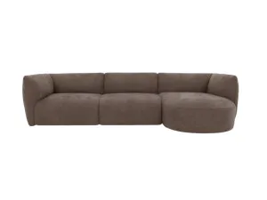 Dillon Muse Mink Chaise Sofa Right Facing - 3 Seater by James Lane, a Sofas for sale on Style Sourcebook