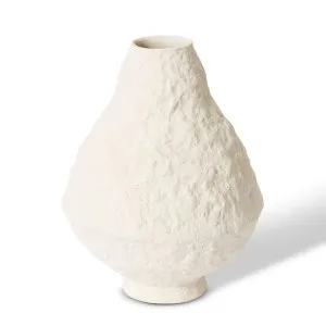 Abel Vessel Ivory - 39cm by Elme Living, a Vases & Jars for sale on Style Sourcebook