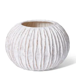 Adelina Vase White/Brown - 31cm by Elme Living, a Vases & Jars for sale on Style Sourcebook