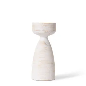 Amari Candle Holder Whitewash - 26cm by Elme Living, a Candle Holders for sale on Style Sourcebook