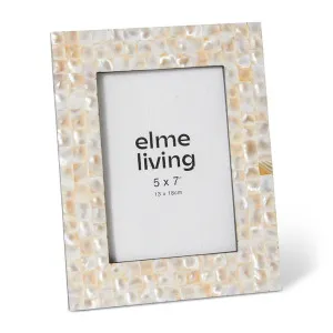 Anjali 5 x 7" Photo Frame Pearl - 21cm by Elme Living, a Decor for sale on Style Sourcebook