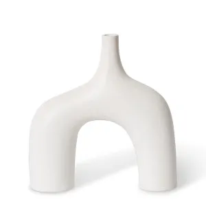 Arnold Vase White - 31cm by Elme Living, a Vases & Jars for sale on Style Sourcebook
