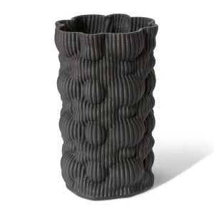 Asanda Vessel Black - 33 cm by Elme Living, a Vases & Jars for sale on Style Sourcebook