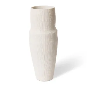 Atlas Vase Hessian White - 45cm by Elme Living, a Vases & Jars for sale on Style Sourcebook