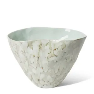 Choksi Bowl Grey Green - 27cm by Elme Living, a Vases & Jars for sale on Style Sourcebook