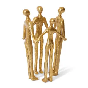 Circle of Friends Sculpture Gold - 35cm by Elme Living, a Statues & Ornaments for sale on Style Sourcebook