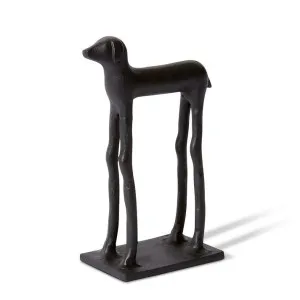 Deka Dog Sculpture Black - 20cm by Elme Living, a Statues & Ornaments for sale on Style Sourcebook