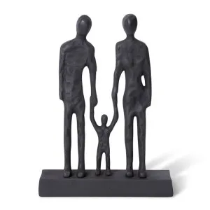 Family Sculpture Black - 33cm by Elme Living, a Statues & Ornaments for sale on Style Sourcebook