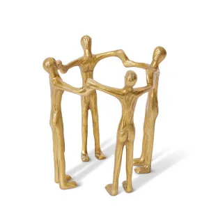 Friendship Sculpture Gold - 23cm by Elme Living, a Statues & Ornaments for sale on Style Sourcebook