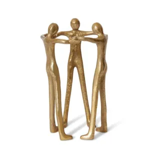 Friendship Sculpture Antique Gold - 37cm by Elme Living, a Statues & Ornaments for sale on Style Sourcebook