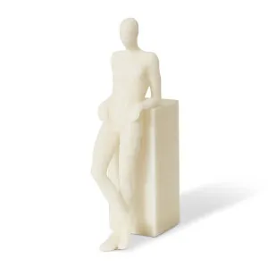 Gundo Standing Sculpture White - 28cm by Elme Living, a Statues & Ornaments for sale on Style Sourcebook