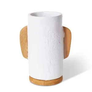 Hawthorne Vessel Beige/Natural - 31cm by Elme Living, a Vases & Jars for sale on Style Sourcebook