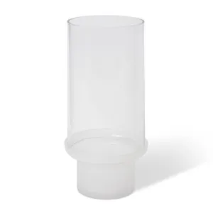 Hondo Hurricane Clear/White - 45cm by Elme Living, a Candle Holders for sale on Style Sourcebook