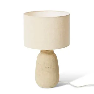 Jelani Table Lamp Linen/Natural - 44cm by Elme Living, a Lighting for sale on Style Sourcebook