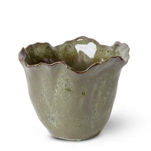 Julia Vase Green - 21 cm by Elme Living, a Vases & Jars for sale on Style Sourcebook